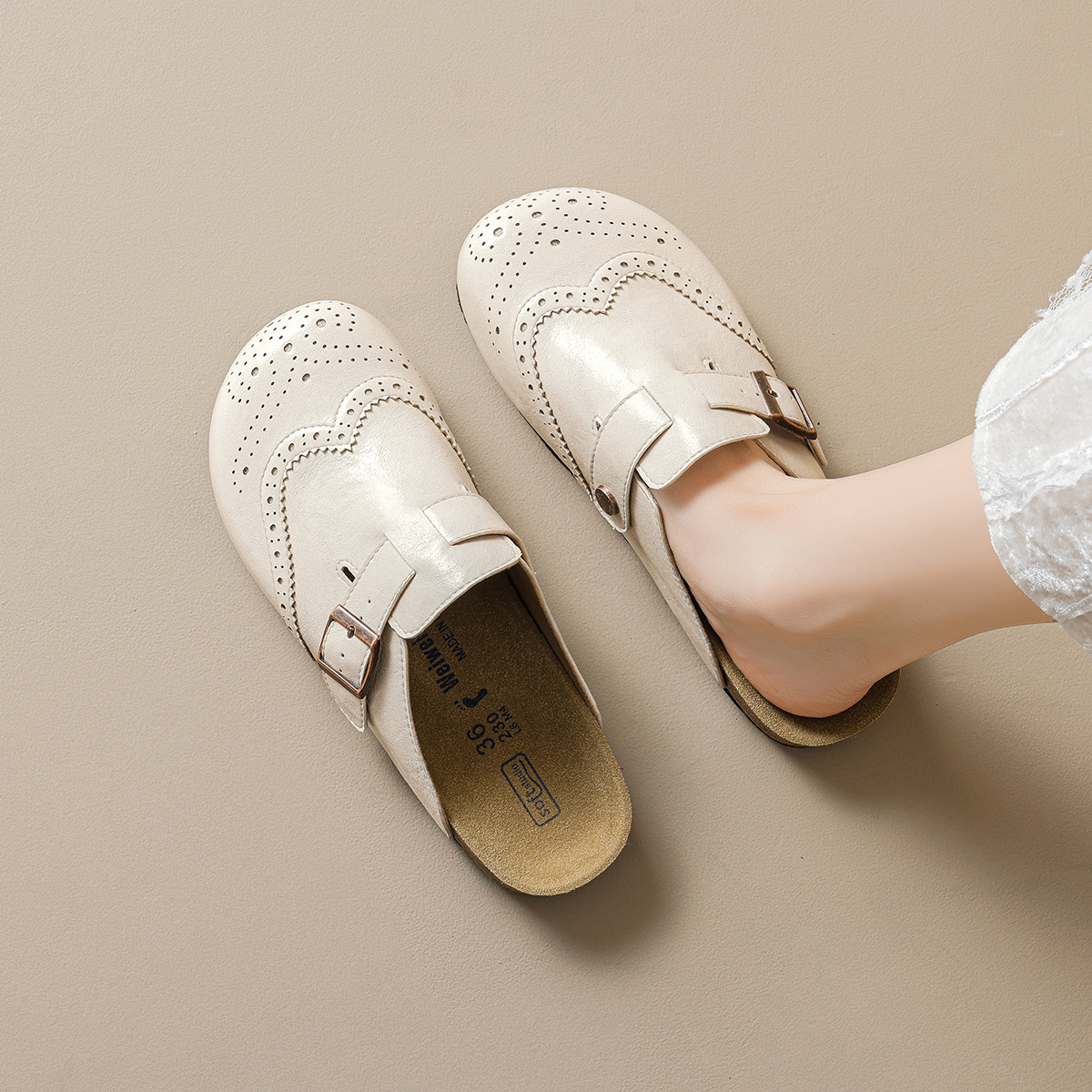 DM-YW13 | Suede & Cork Retro All-Season Chunky Platform - Jinjiang Dingmao Shoes Co., Ltd.