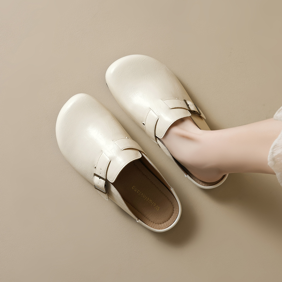 DM-YW31 | Suede & Cork Retro All-Season Ergonomic Flat - Jinjiang Dingmao Shoes Co., Ltd.