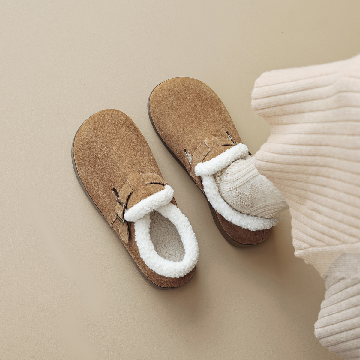 DM-YW38 | Genuine Cow Leather Winter Shearling Fur-Lined - Jinjiang Dingmao Shoes Co., Ltd.