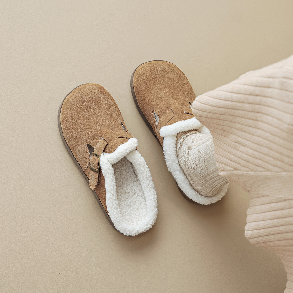 DM-YW62 | Genuine Cow Leather Winter Shearling Fur-Lined - Jinjiang Dingmao Shoes Co., Ltd.