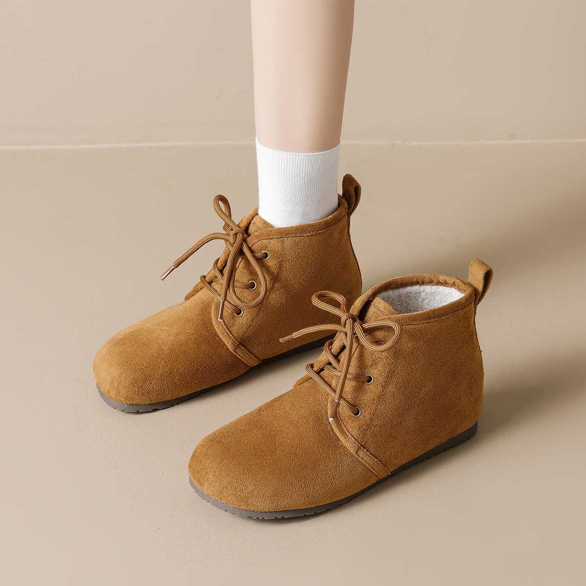 DM-YW70 | Suede & Cork Winter Shearling Fur-Lined Ergonomic - Jinjiang Dingmao Shoes Co., Ltd.