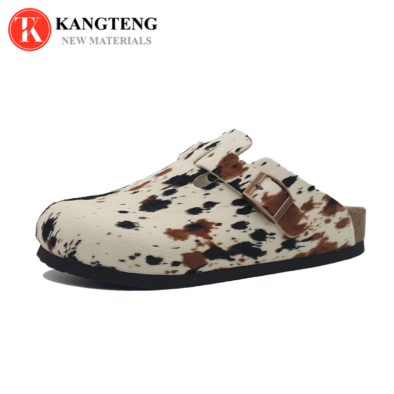 Boston-Style Suede & Natural Cork Footbed Closed-Toe Clog - Jinjiang Dingmao Shoes Co., Ltd.