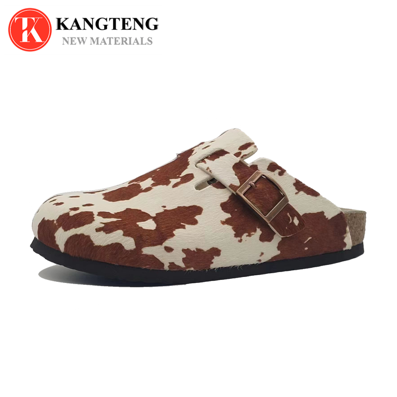 Boston-Style Suede & Natural Cork Footbed Closed-Toe Clog - Jinjiang Dingmao Shoes Co., Ltd.