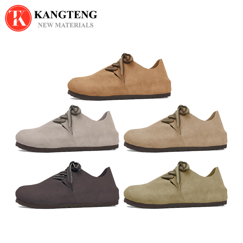Boston-Style Suede & Natural Cork Footbed Closed-Toe Clog - Jinjiang Dingmao Shoes Co., Ltd.